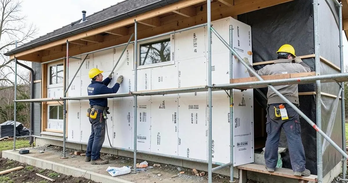 Chantier d’isolation par l’extérieur à Aix-en-Provence