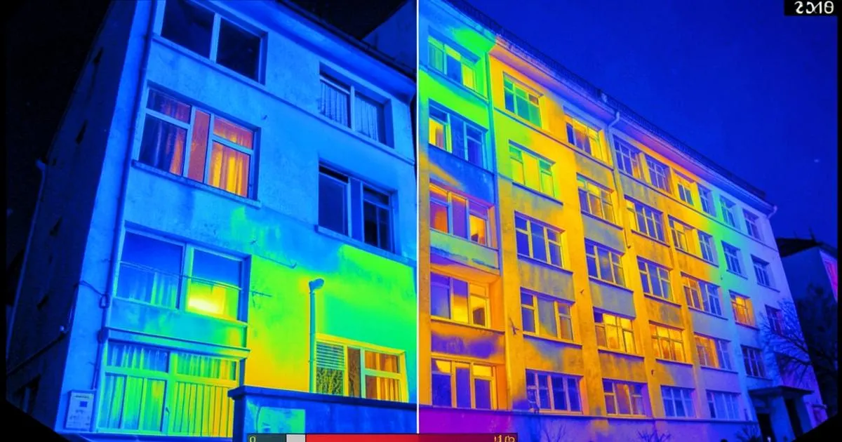 Thermographie des déperditions de chaleur d’un immeuble à La Ciotat